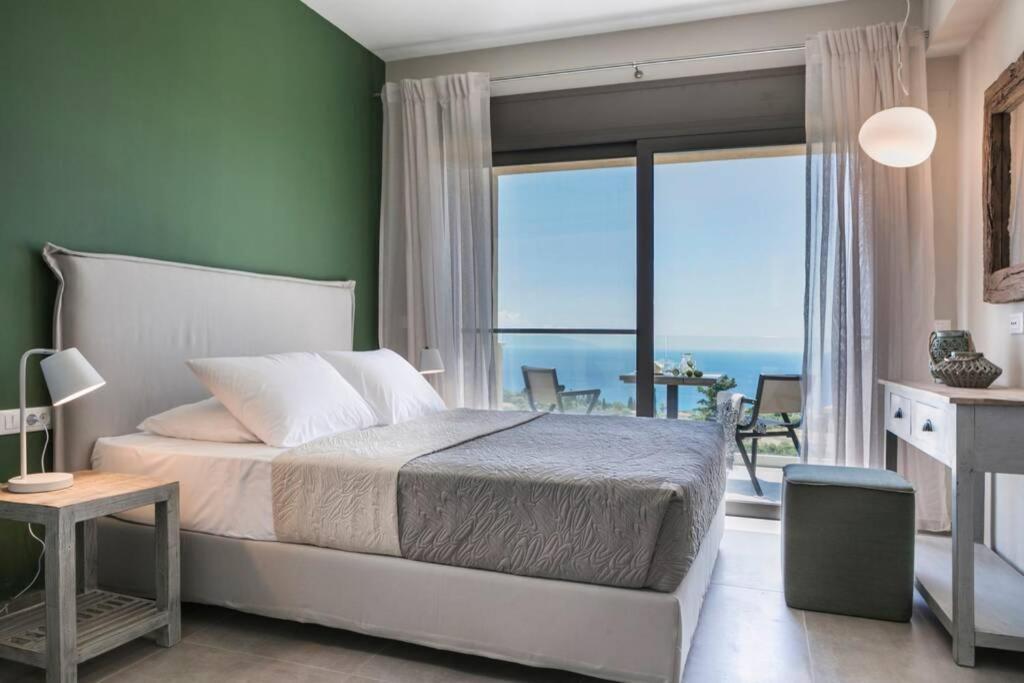 Color Villas-New Villa Green At Trapezaki With Private Pool Mousata Dış mekan fotoğraf