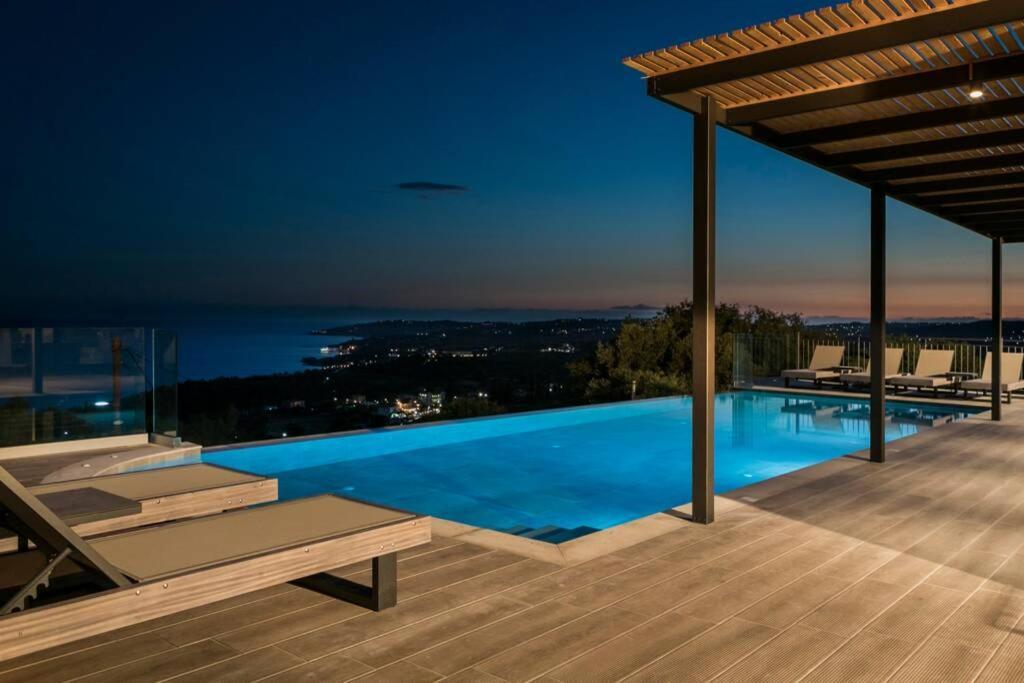 Color Villas-New Villa Green At Trapezaki With Private Pool Mousata Dış mekan fotoğraf